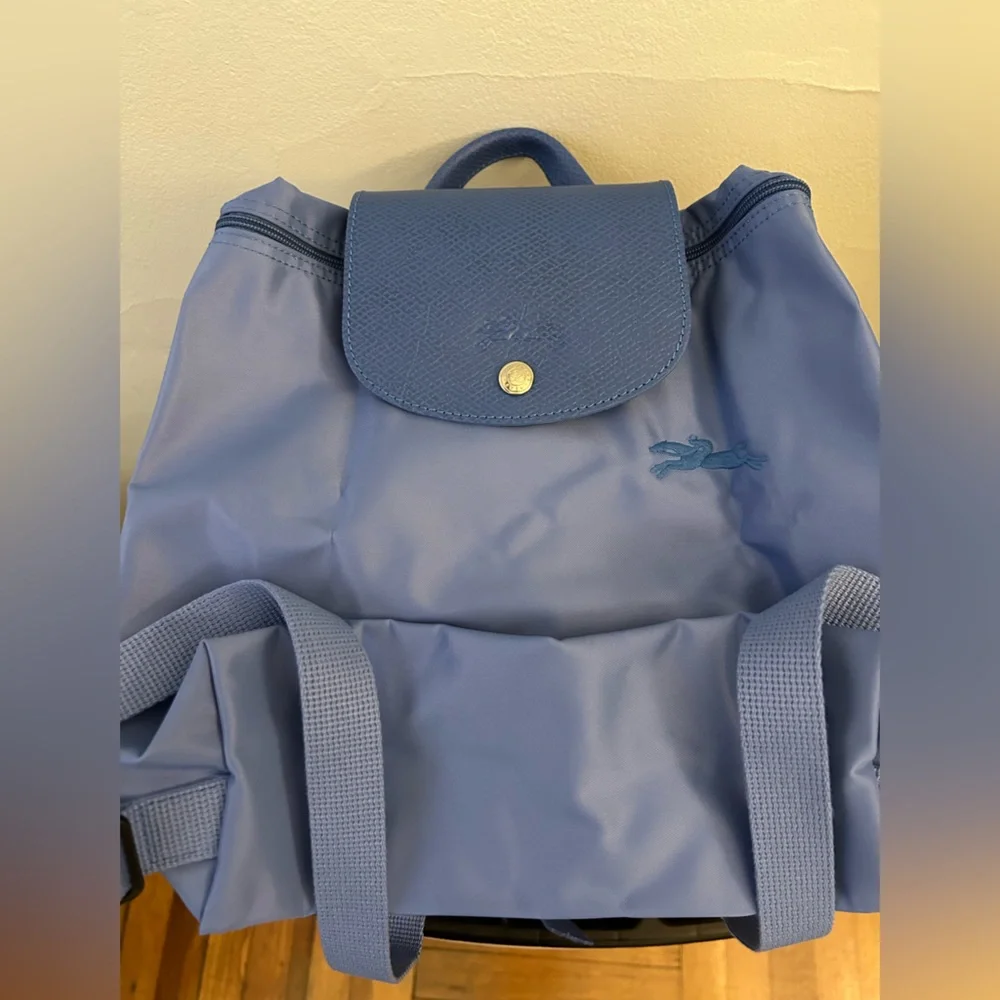 Longchamp Blue Nylon Backpack